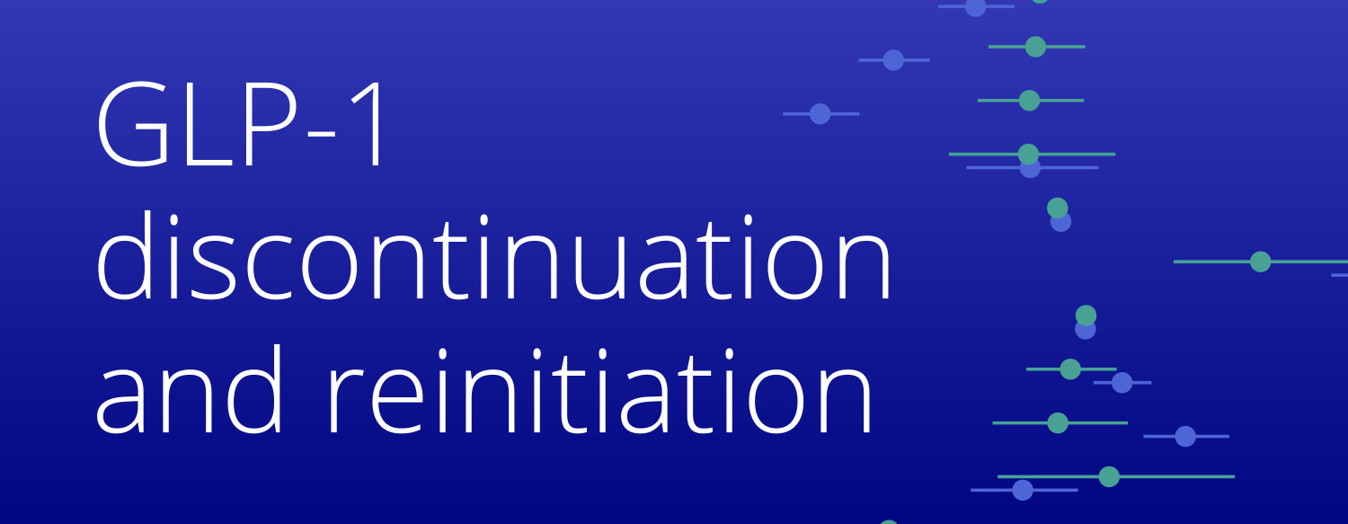 GLP-1-discontinuation-and-reinitiation-hero Truveta Research in collaboration with Ezekiel Emanuel, MD, PhD, explored trends and factors in the stopping and restarting of GLP-1 medications