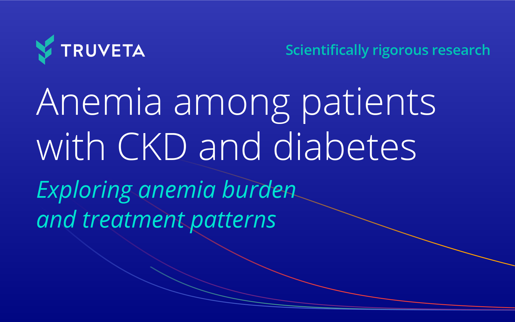 Text graphic with title and subhead Anemia among patients with chronic kidney disease and diabetes anemia burden and treatment research using EHR data